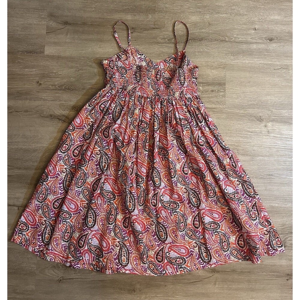 Madison Pink & Red Paisley Midi Dress - Picture 8 of 12